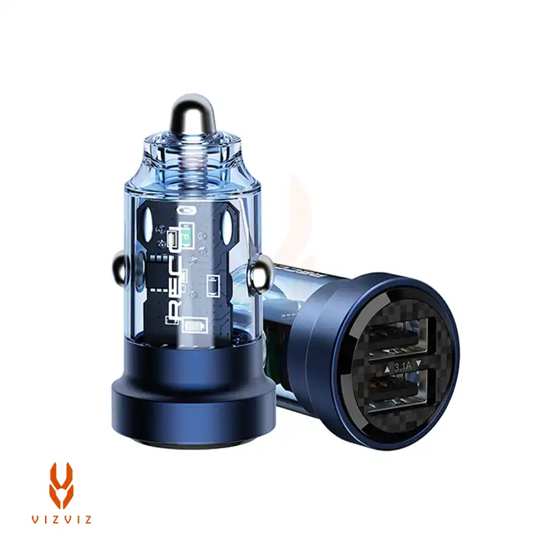 شارژر فندکی شارژ سریع 2 پورت رسی مدل Recci RCC-N16
