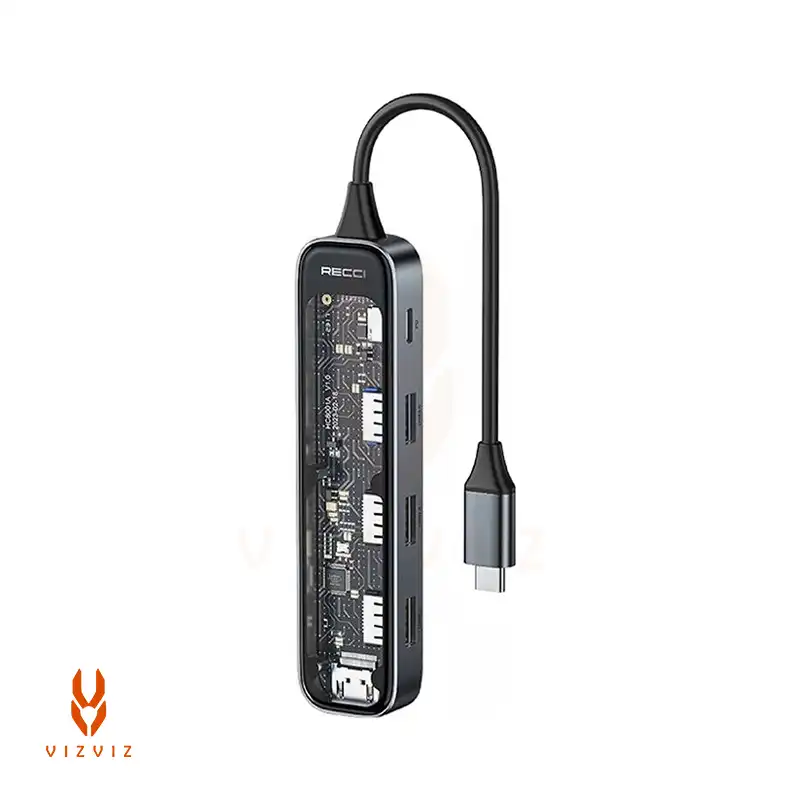 هاب چند منظوره 5 در 1 Type-C رسی مدل RH20