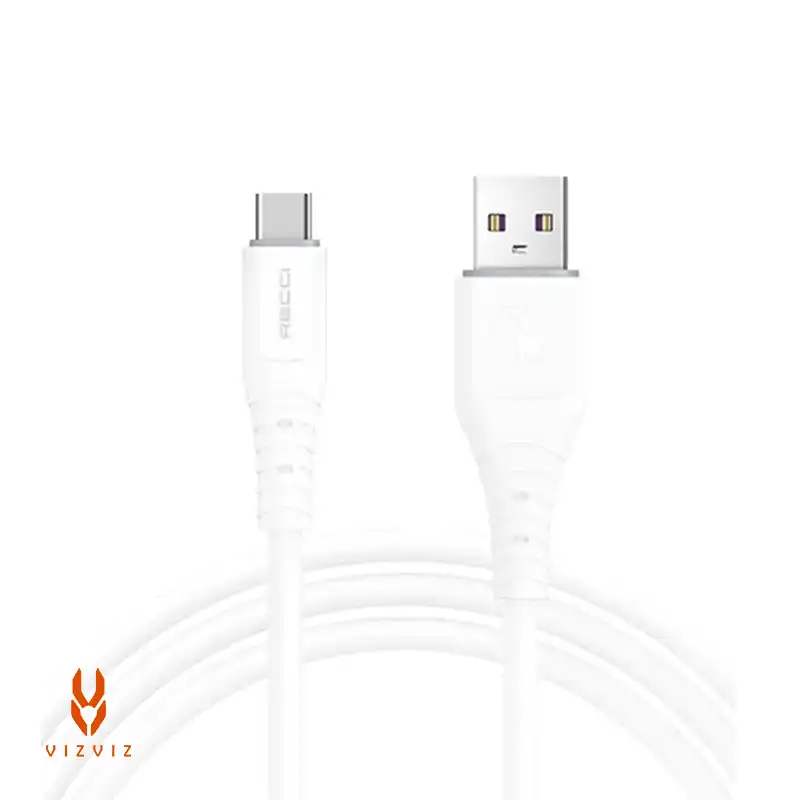 کابل شارژ و انتقال داده سیلکونی USB به Type-C رسی مدل RTC-P09C